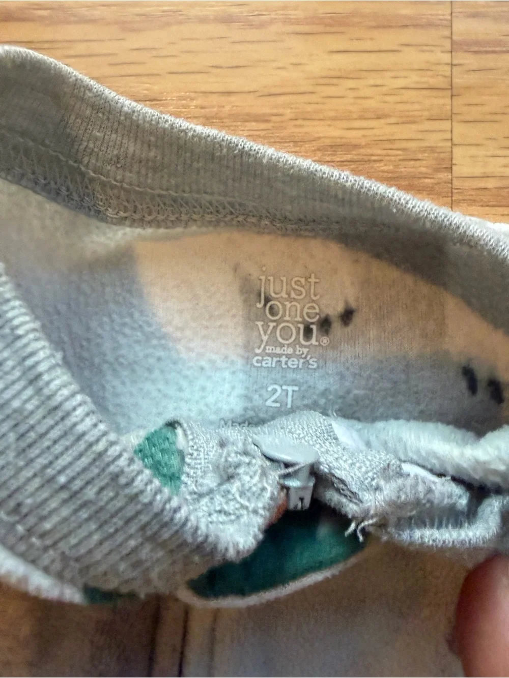 Carters Grey Polar Bear Print Fleece One-Piece for Toddler